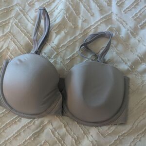 Victoria's Secret Sexy Illusions Multi-Way Strapless Bra Grey 32DD E70 Padded